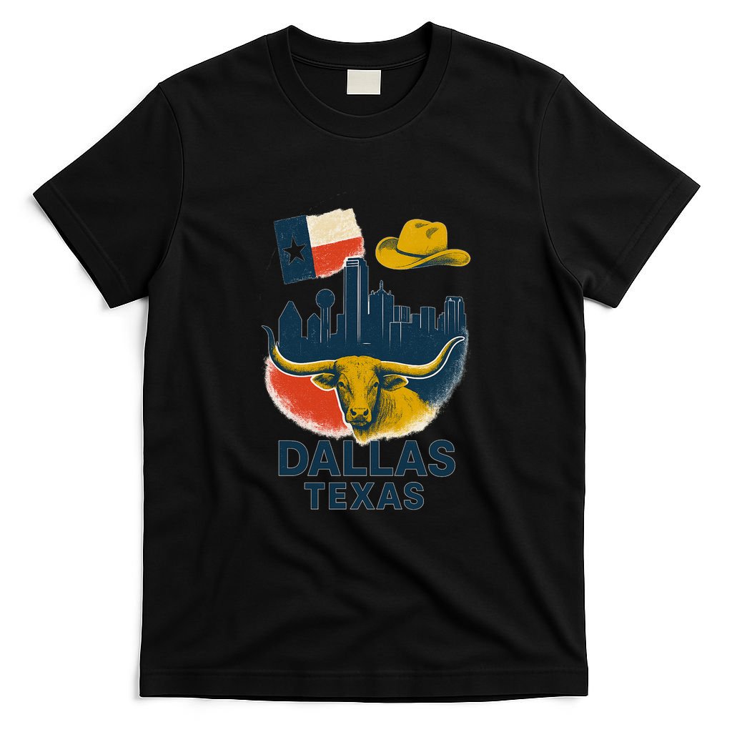 Dallas Texas Modern Collage T-Shirt product image 4