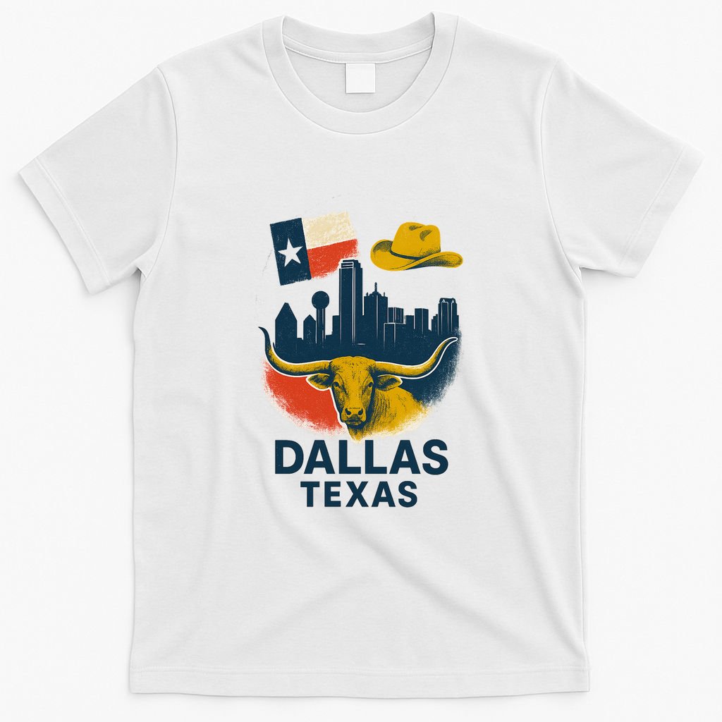 Dallas Texas Modern Collage T-Shirt product image 6