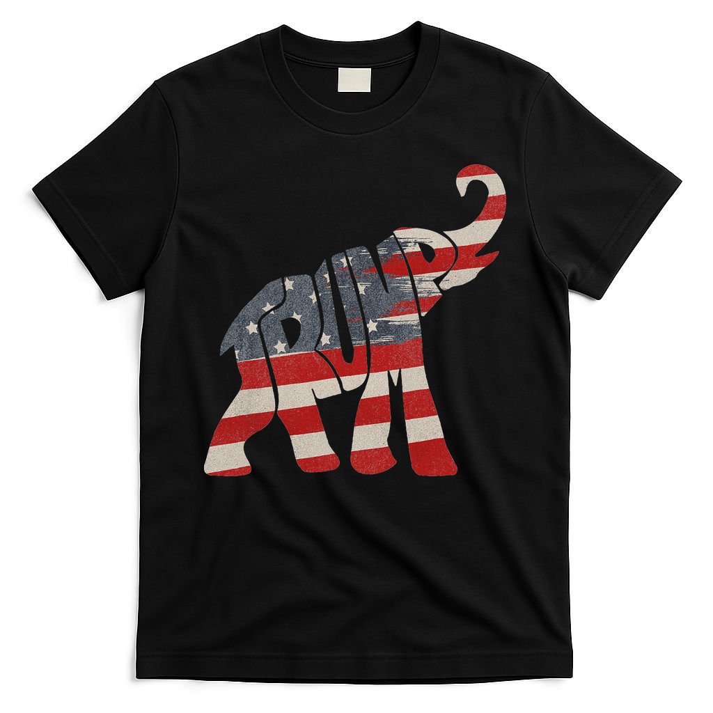 Donald Trump Vintage Republican Elephant USA Flag T-Shirt product image 4