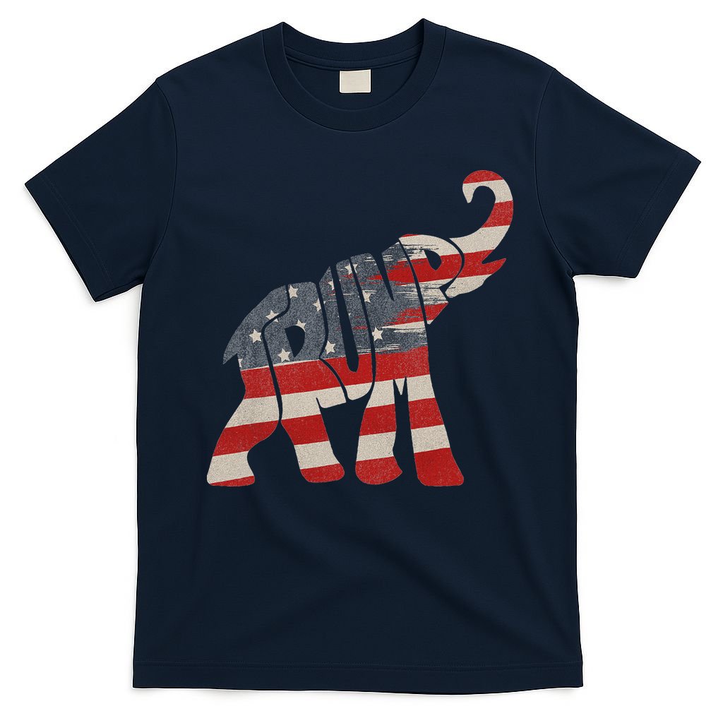 Donald Trump Vintage Republican Elephant USA Flag T-Shirt product image 1