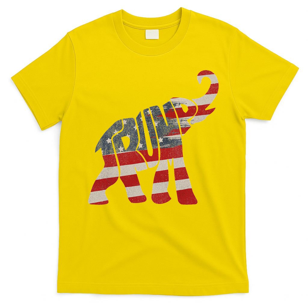 Donald Trump Vintage Republican Elephant USA Flag T-Shirt product image 2