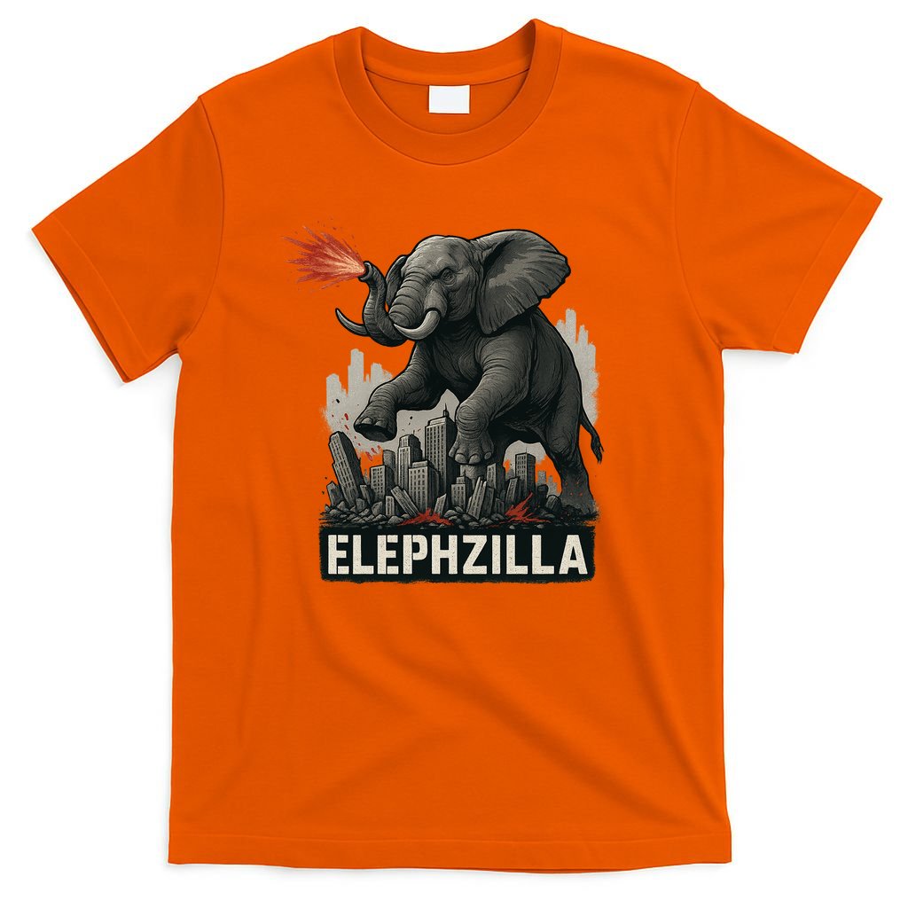 Elephent Elephzilla Parody In Action T-Shirt product image 3
