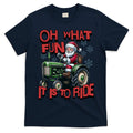 Farm Fun To Ride Santa Tractor Christmas T-Shirt product image 1