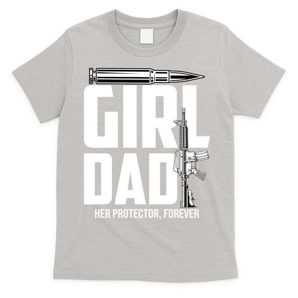 Funny Girl Dad Her Protector Forever Father Gift Of T-Shirt product image 9