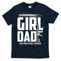 Funny Girl Dad Her Protector Forever Father Gift Of T-Shirt product image 1