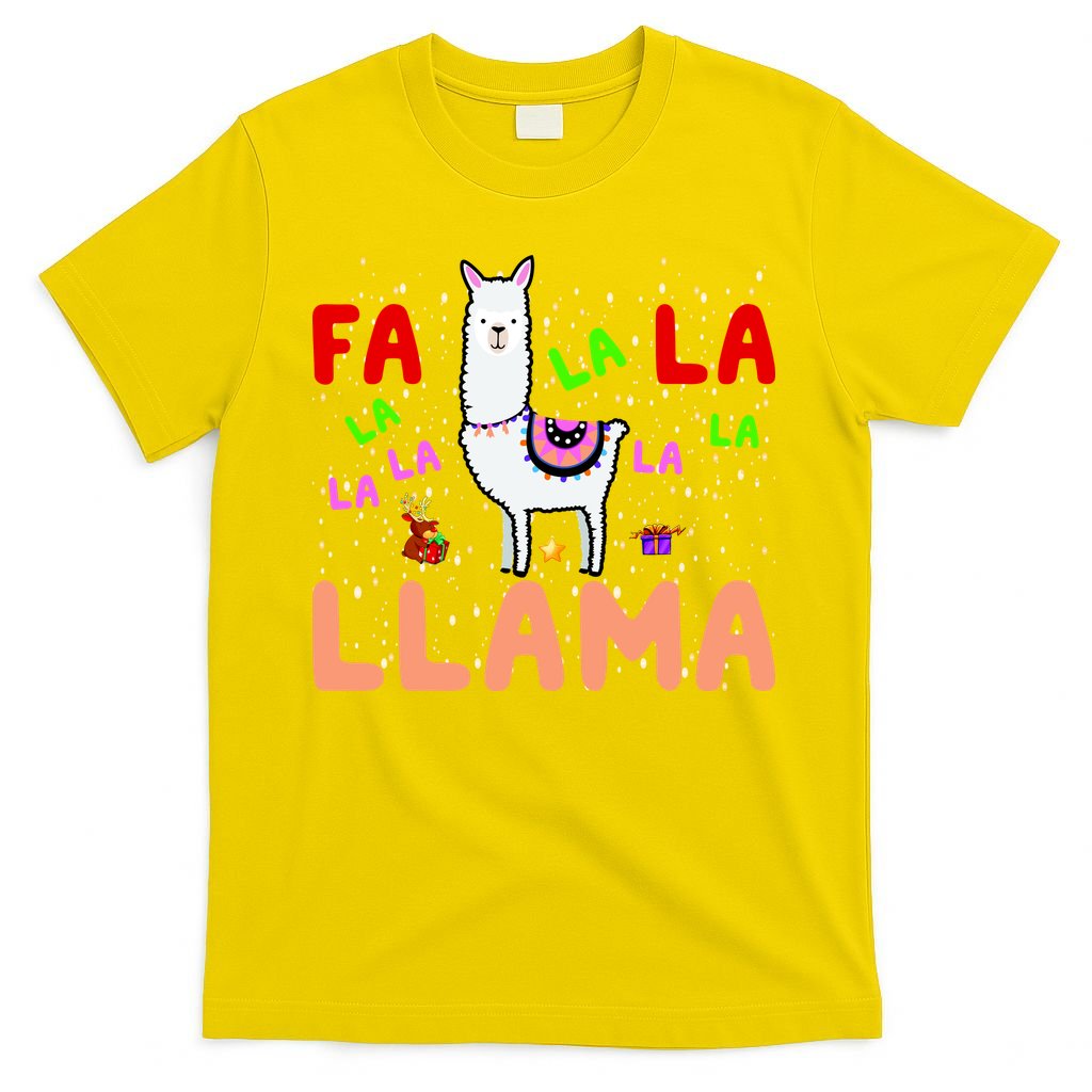 Fa La La Llama Funny Christmas T-Shirt product image 3