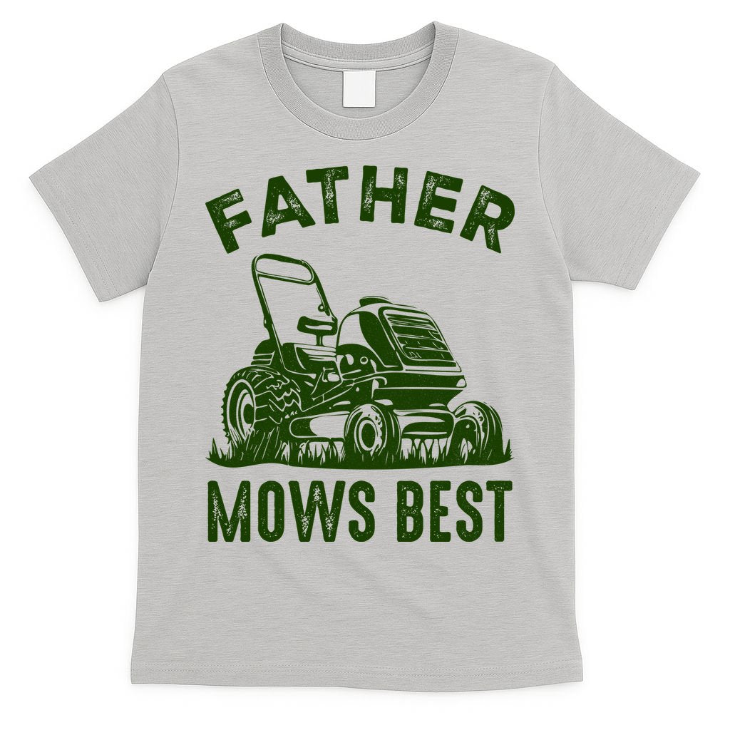 Father Mows Best Retro Vintage Funny Dad T-Shirt product image 5