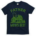 Father Mows Best Retro Vintage Funny Dad T-Shirt product image 1
