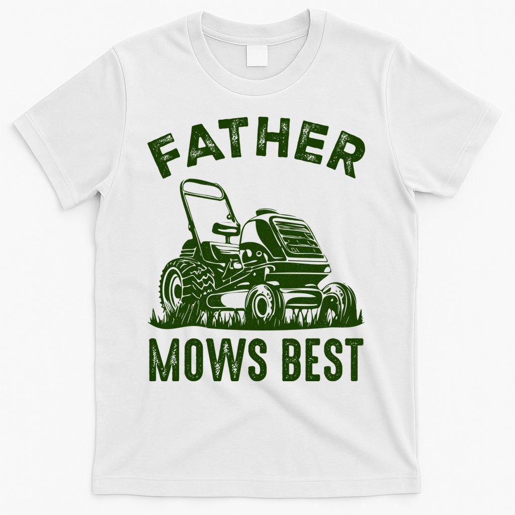 Father Mows Best Retro Vintage Funny Dad T-Shirt product image 6