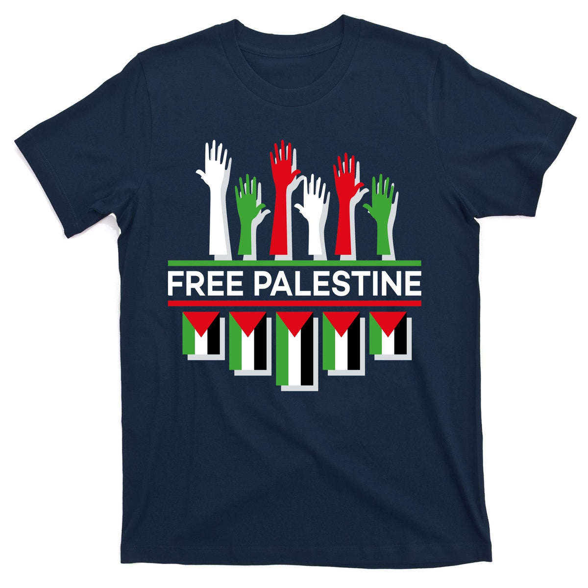 Free Palestine Hands United T-Shirt product image 1