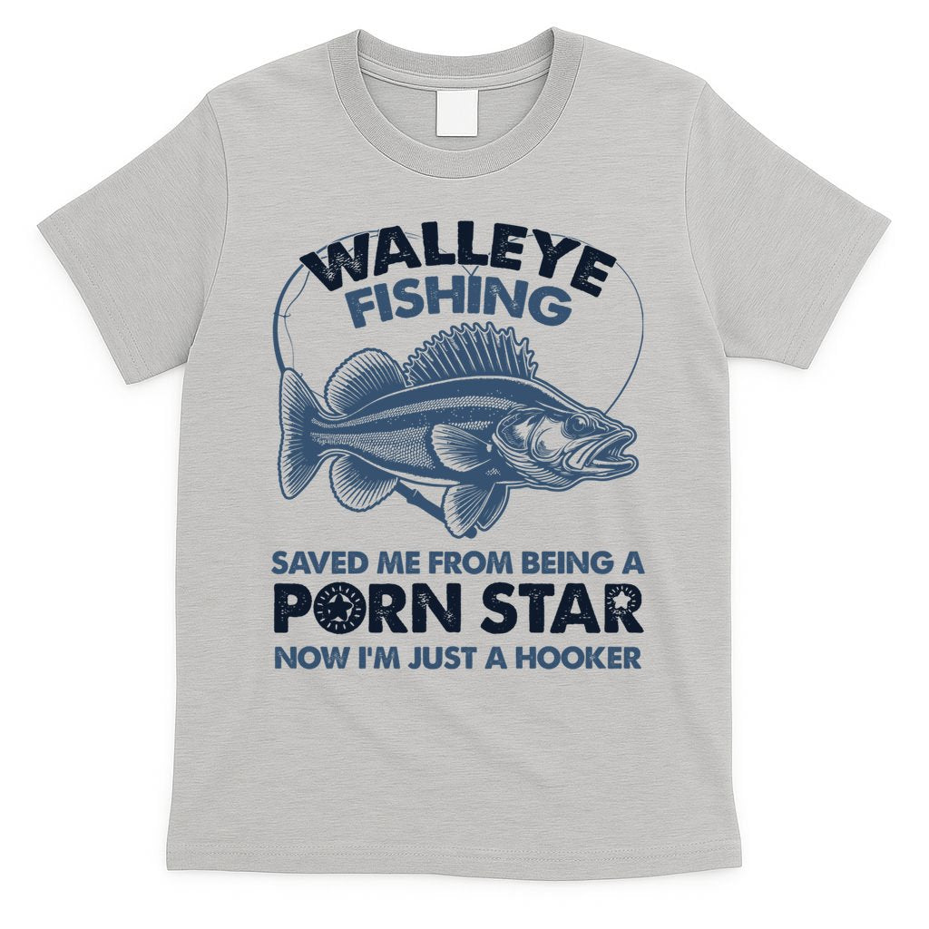 Fishing Saved Hooker Star Fisher Fish Walleye Gift T-Shirt product image 5