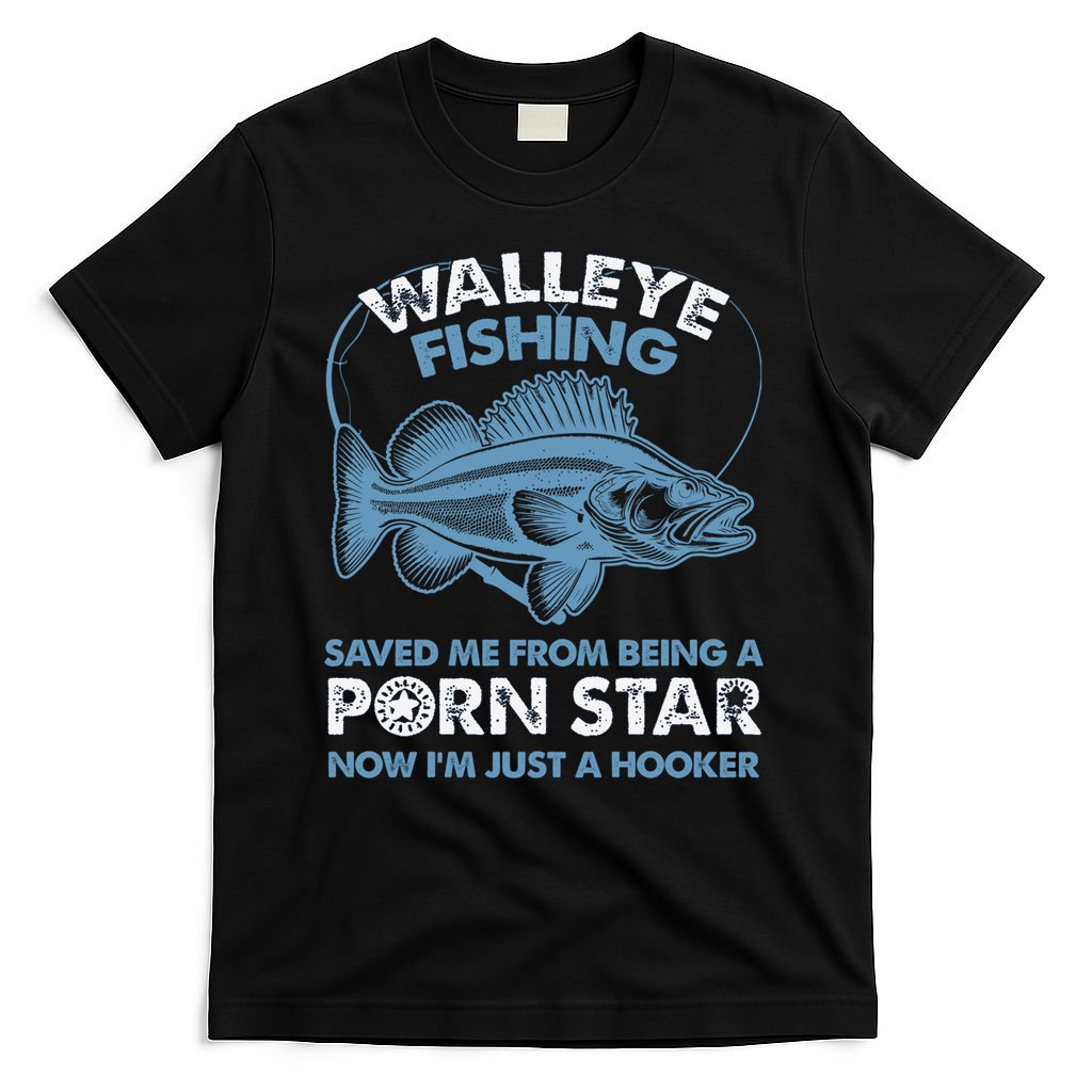 Fishing Saved Hooker Star Fisher Fish Walleye Gift T-Shirt product image 4