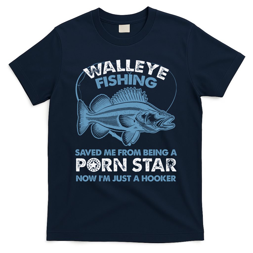 Fishing Saved Hooker Star Fisher Fish Walleye Gift T-Shirt product image 1