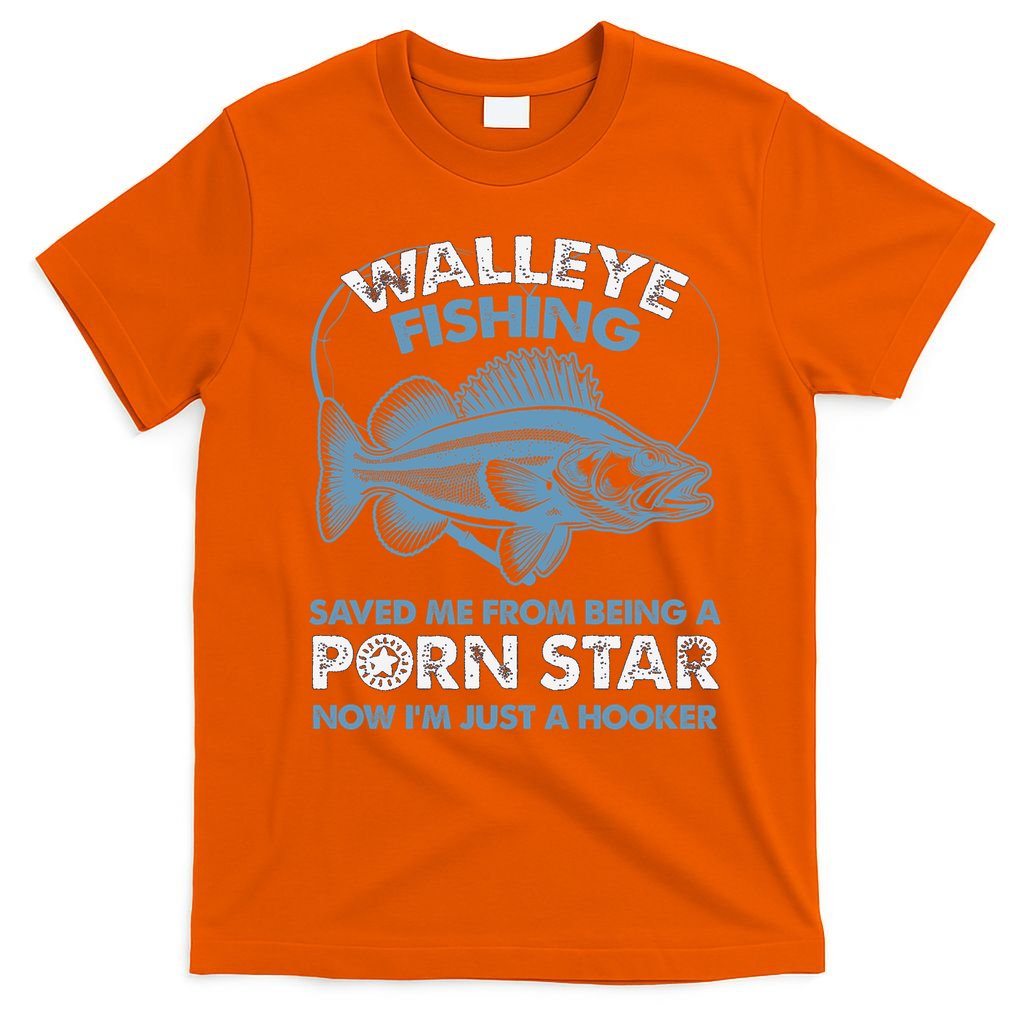 Fishing Saved Hooker Star Fisher Fish Walleye Gift T-Shirt product image 3