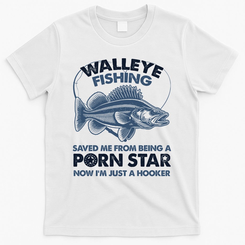 Fishing Saved Hooker Star Fisher Fish Walleye Gift T-Shirt product image 6