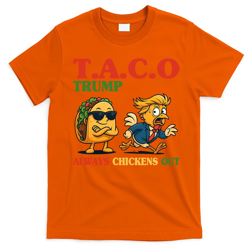 Funny Taco Trump Always Chickens Out T-Shirt product image 3