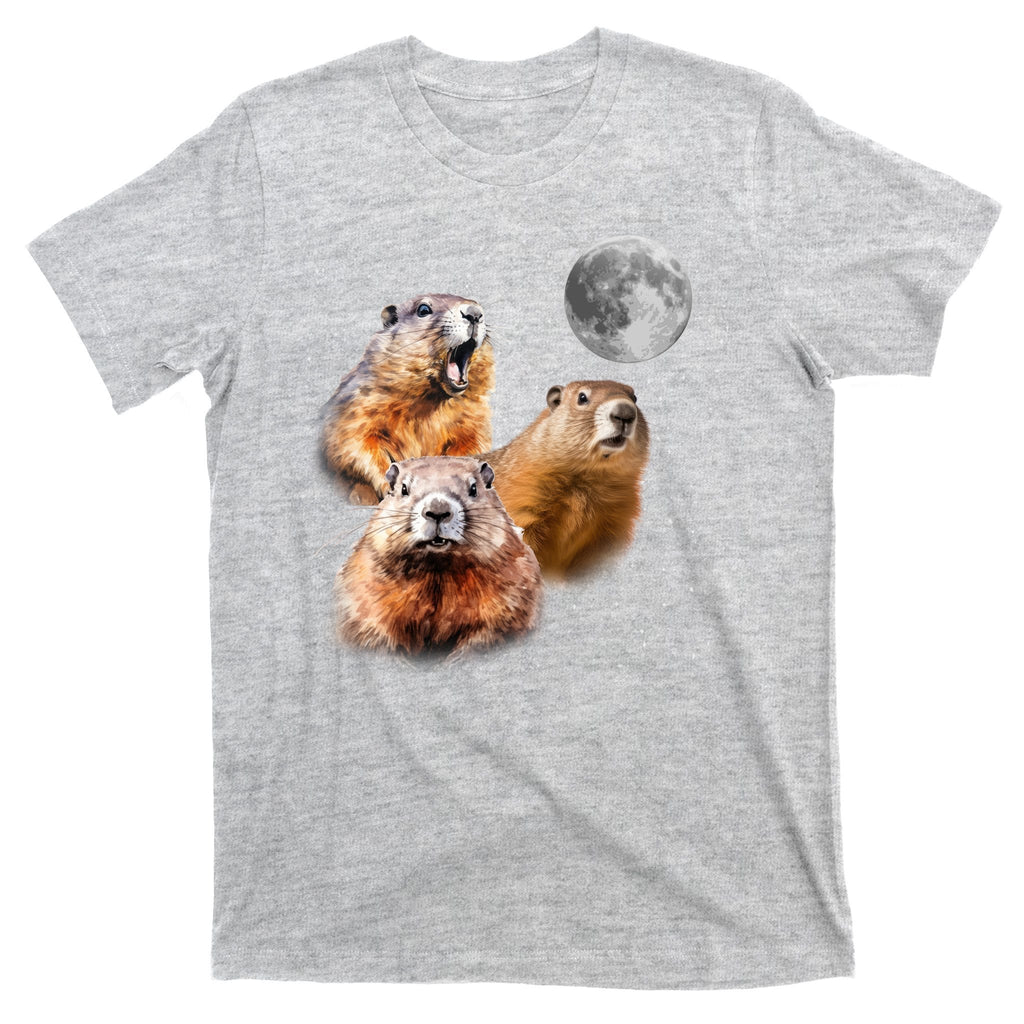 Groundhog Head Moon Funny Day T-Shirt product image 9