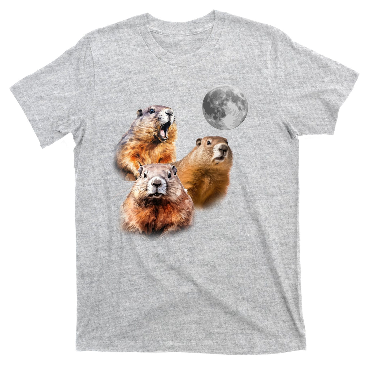 Groundhog Head Moon Funny Day T-Shirt product image 9