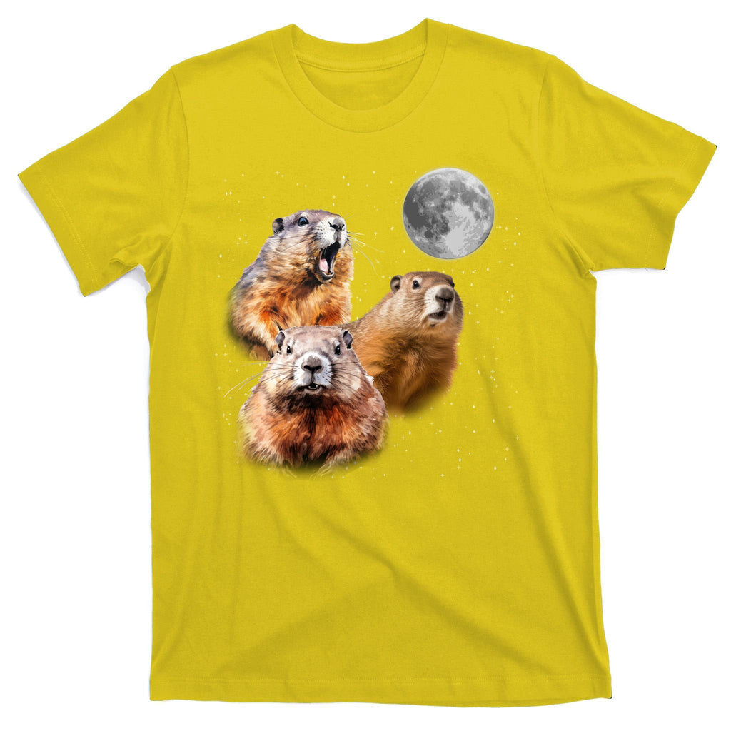 Groundhog Head Moon Funny Day T-Shirt product image 3