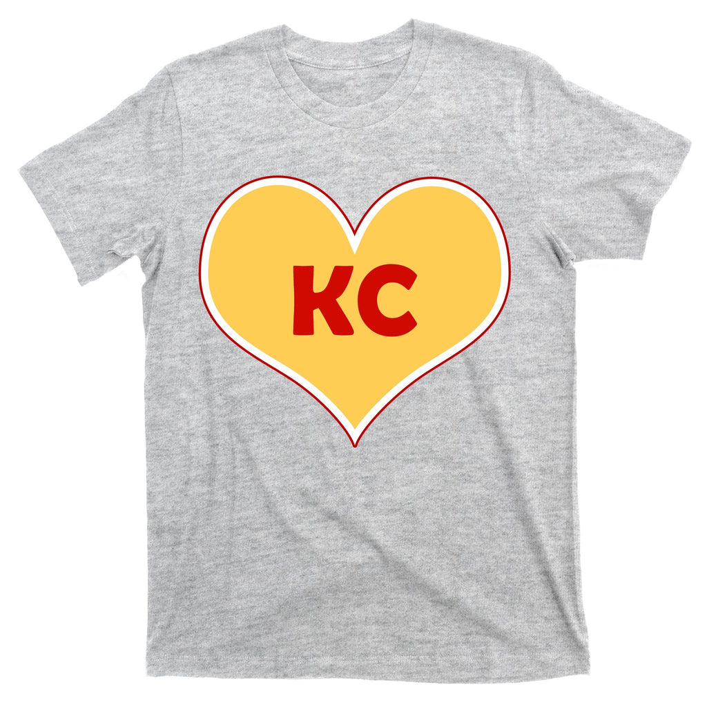I Love Kansas City KC Football Heart T-Shirt product image 9