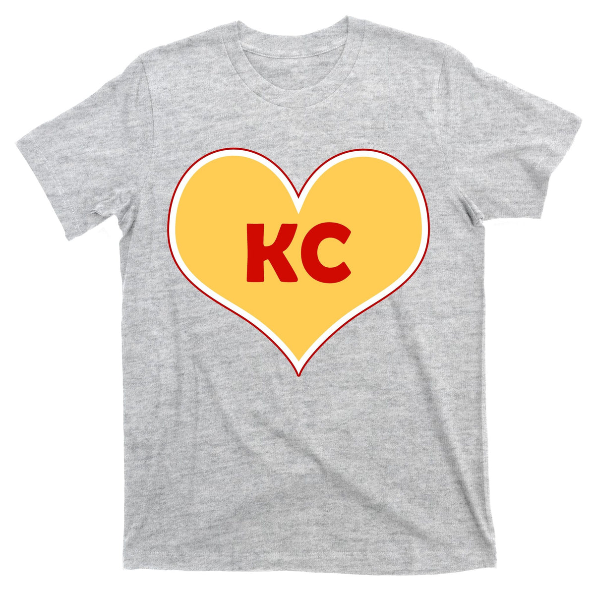 I Love Kansas City KC Football Heart T-Shirt product image 9