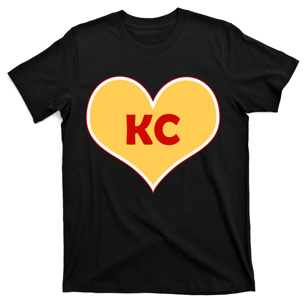 I Love Kansas City KC Football Heart T-Shirt product image 7
