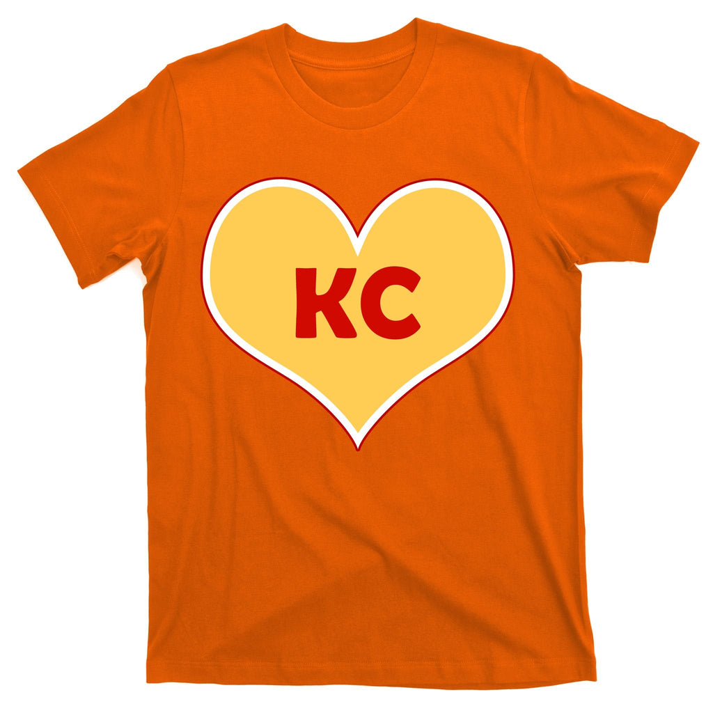I Love Kansas City KC Football Heart T-Shirt product image 5