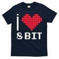 I Love Heart 8 Bit Retro Gamer Gaming T-Shirt product image 1