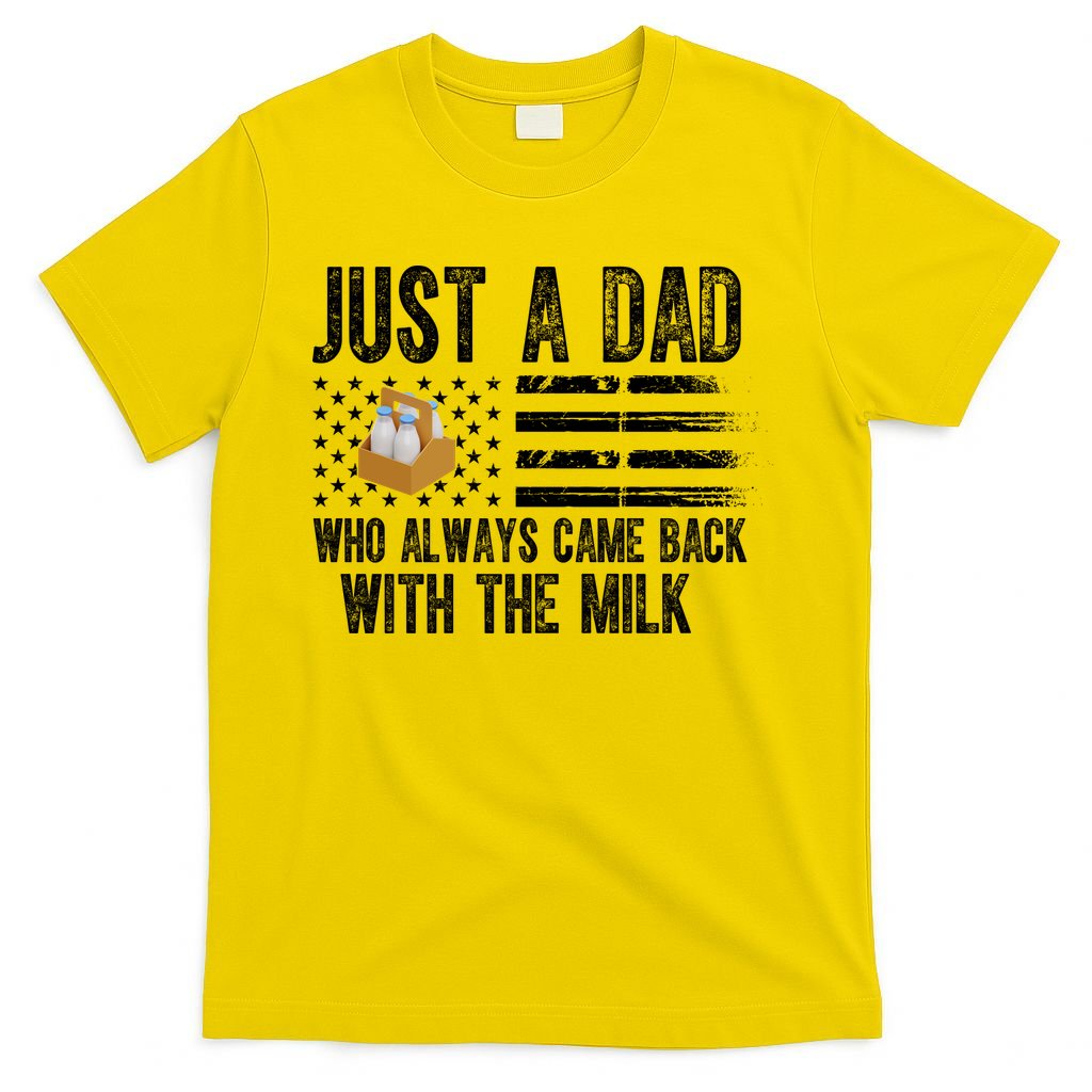 Just A Dad Who Always Came Back With The Milk American Flag product image 2