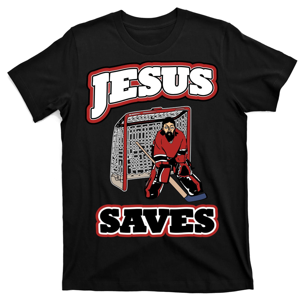 Jesus Saves Hockey Goalie T-Shirt product image 7