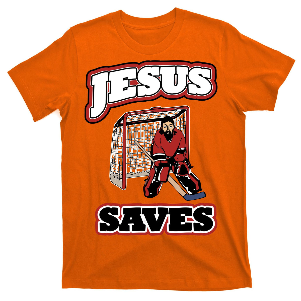 Jesus Saves Hockey Goalie T-Shirt product image 5