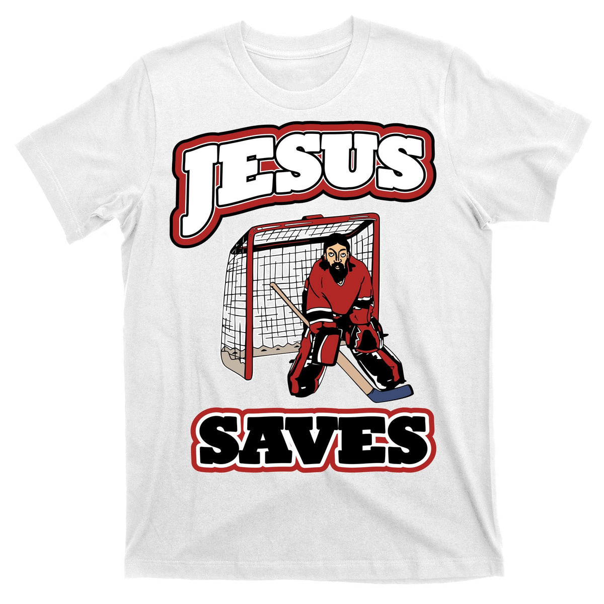 Jesus Saves Hockey Goalie T-Shirt product image 11