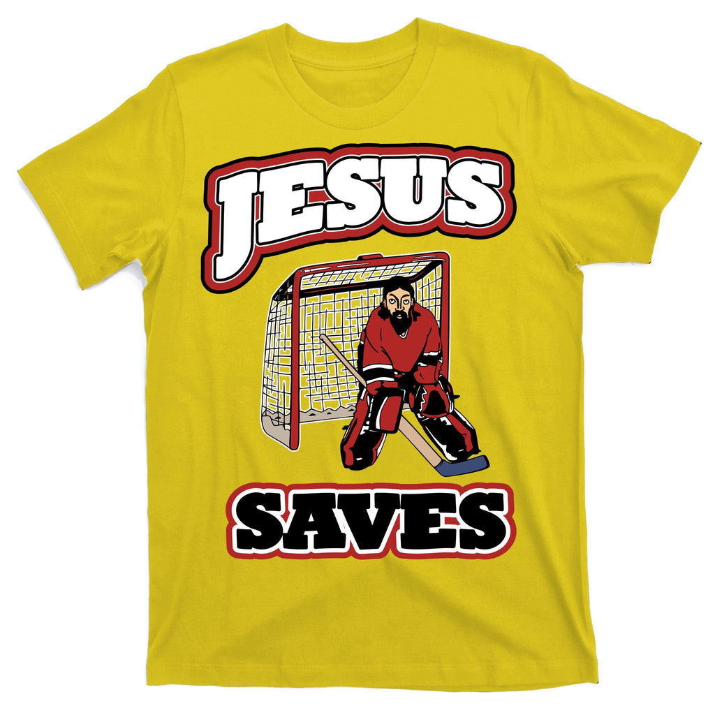 Jesus Saves Hockey Goalie T-Shirt product image 3