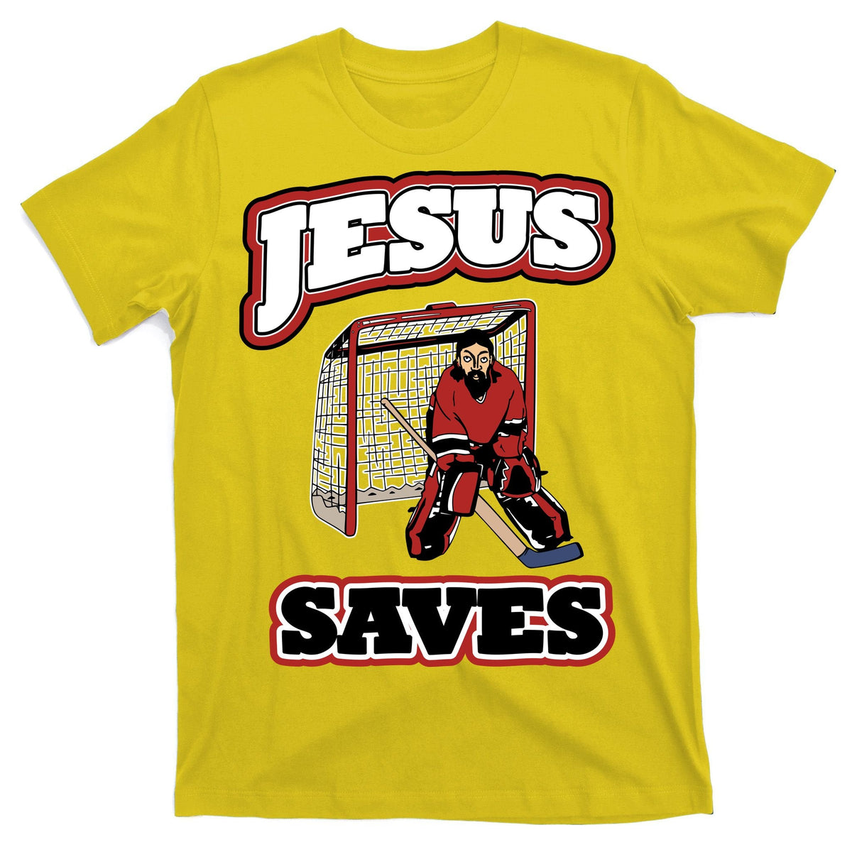 Jesus Saves Hockey Goalie T-Shirt product image 3