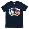 Jerusalem Israel Usa American Flag T-Shirt product image 1