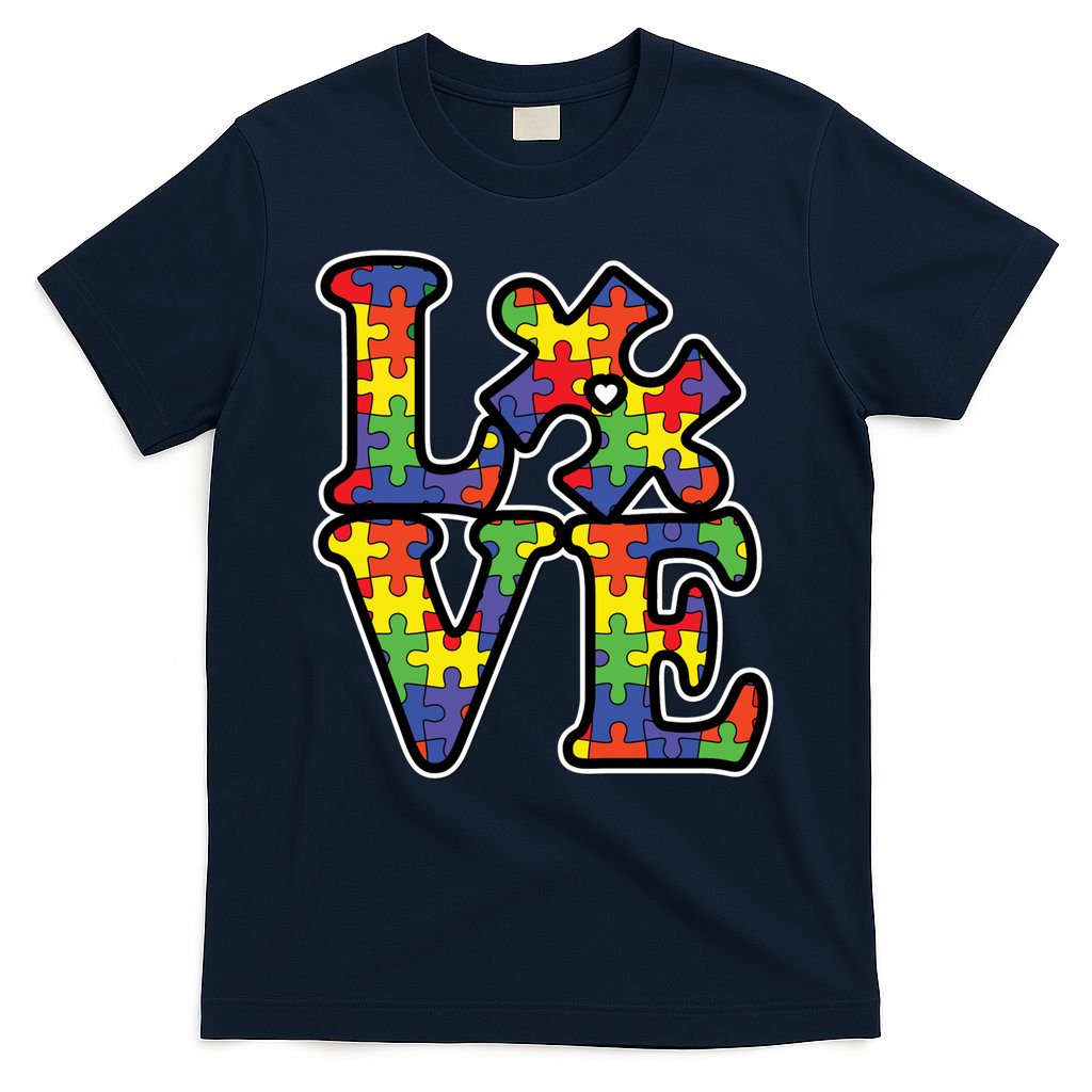 Love Autism Puzzle Piece T-Shirt product image 1