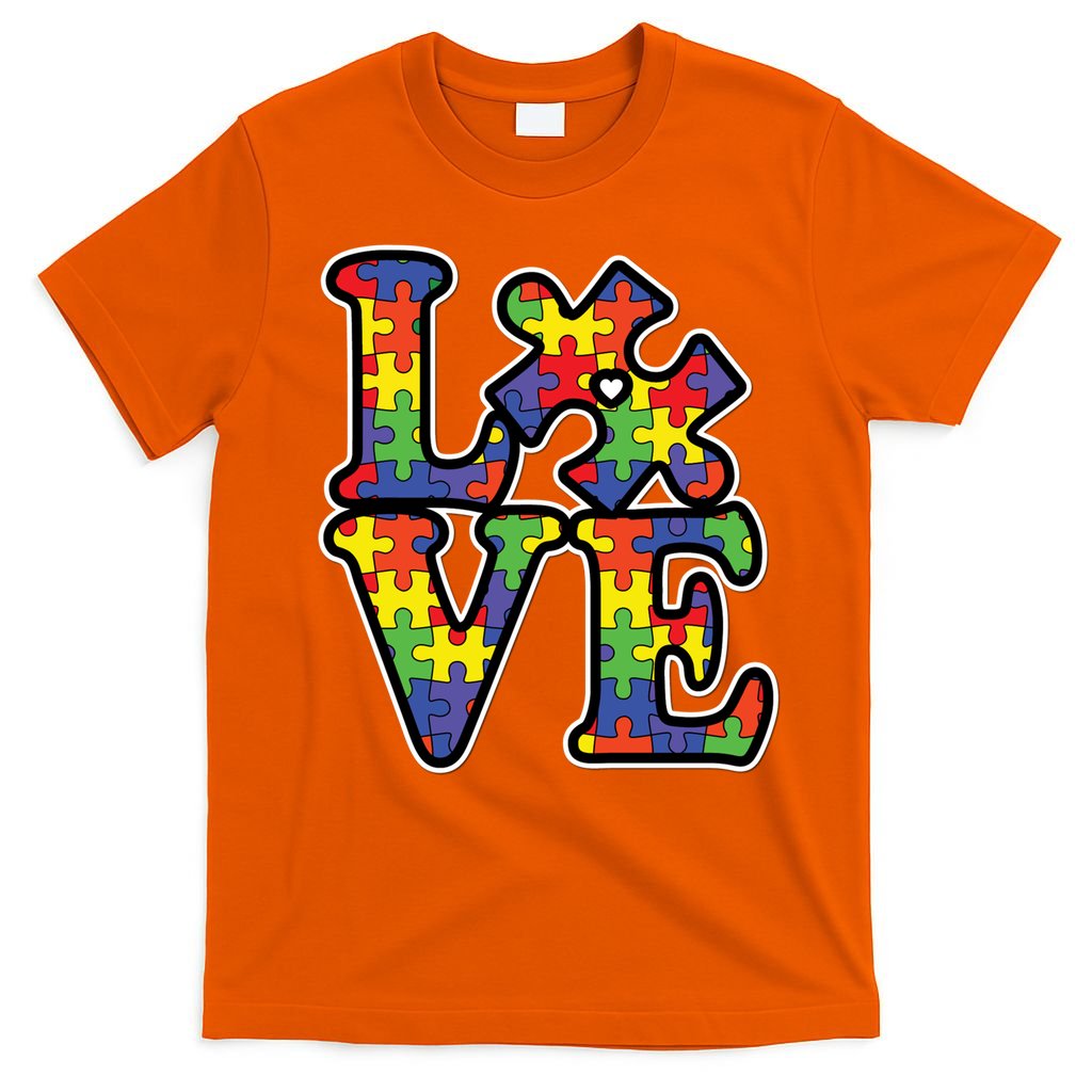 Love Autism Puzzle Piece T-Shirt product image 5