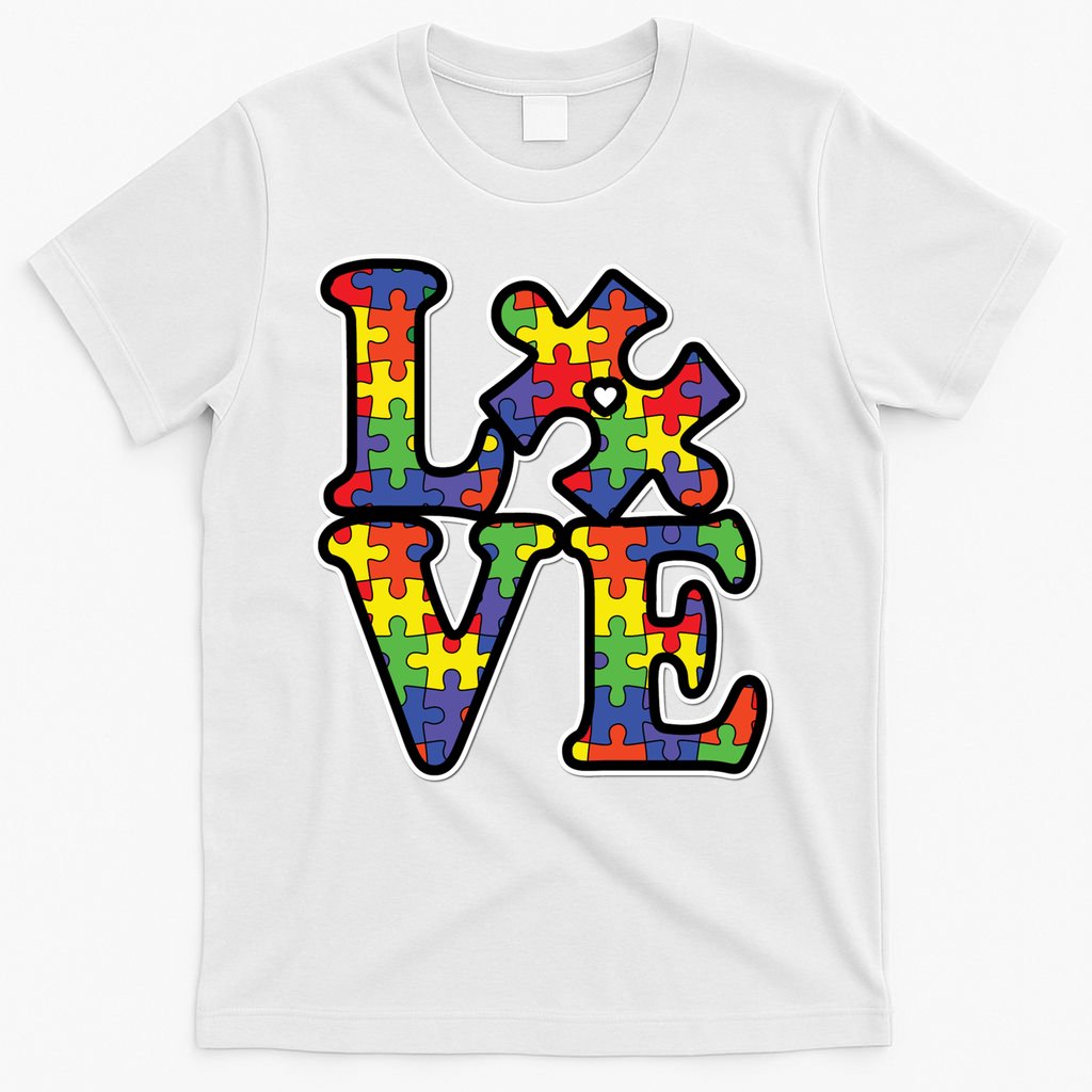 Love Autism Puzzle Piece T-Shirt product image 11