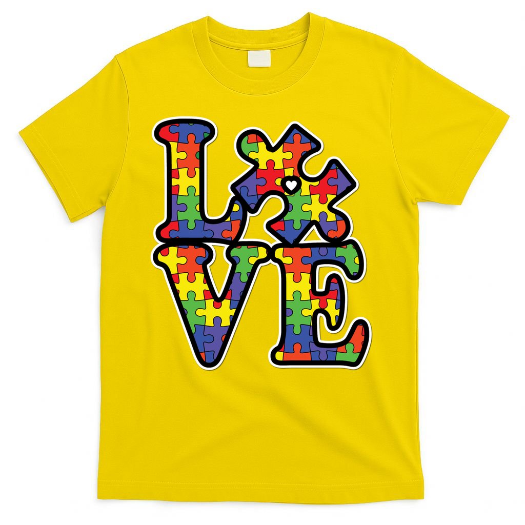Love Autism Puzzle Piece T-Shirt product image 3