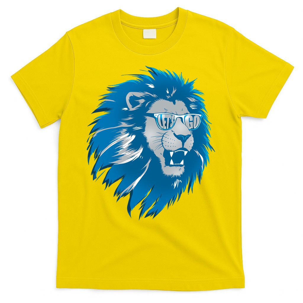 Lets Go Detroit Football Sports Fan T-Shirt product image 3