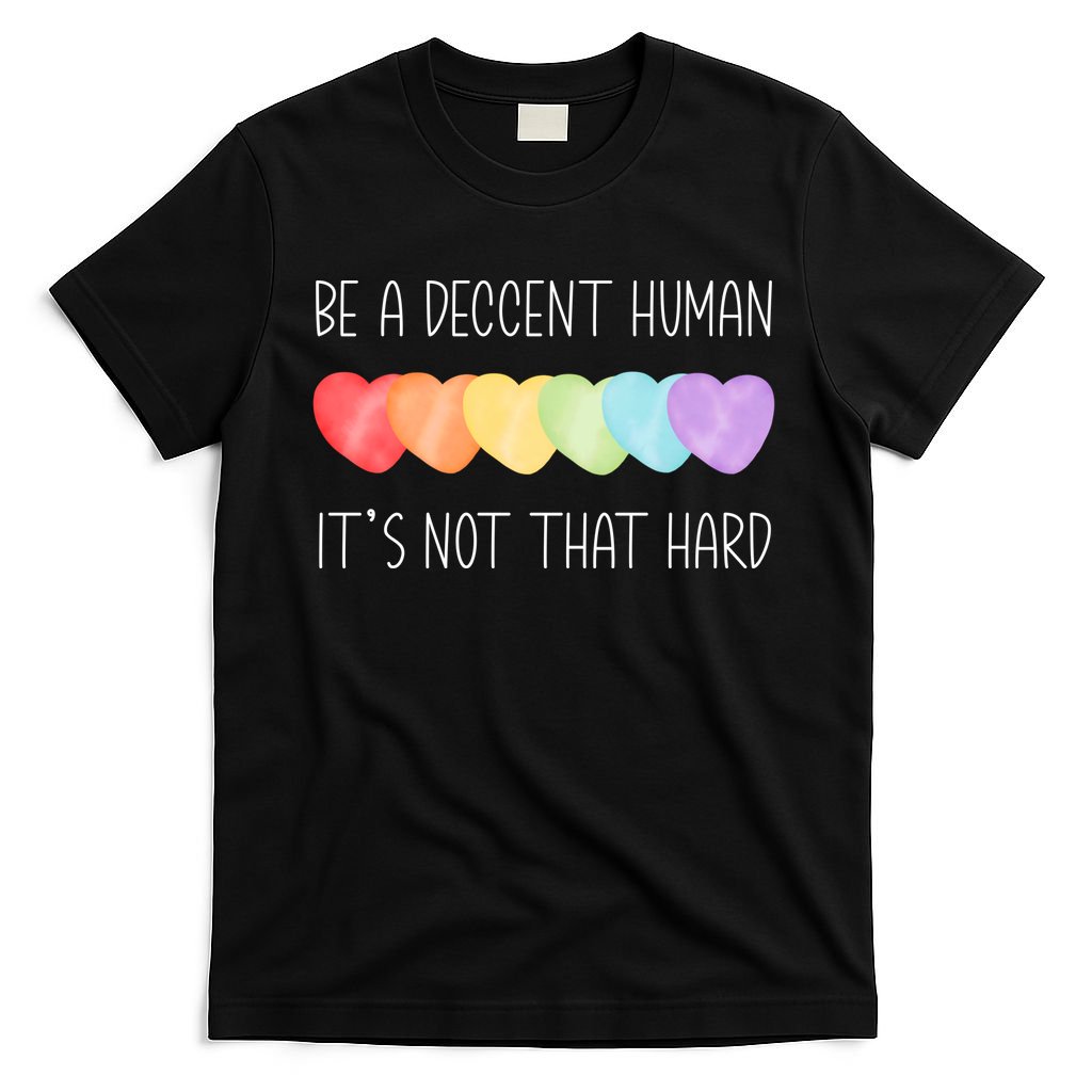 LGBT Heart Retro Be A Decent Human It's Not That Hard product image 4