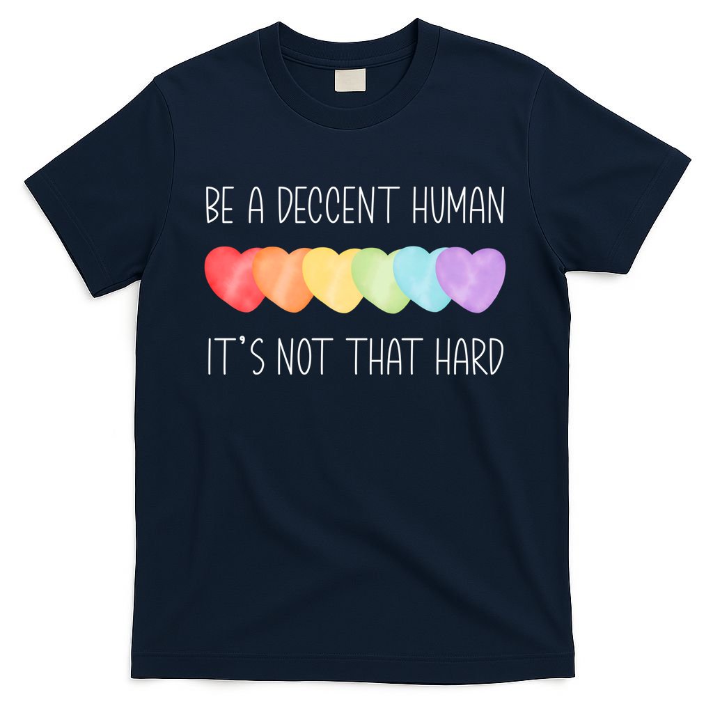 LGBT Heart Retro Be A Decent Human It's Not That Hard product image 1