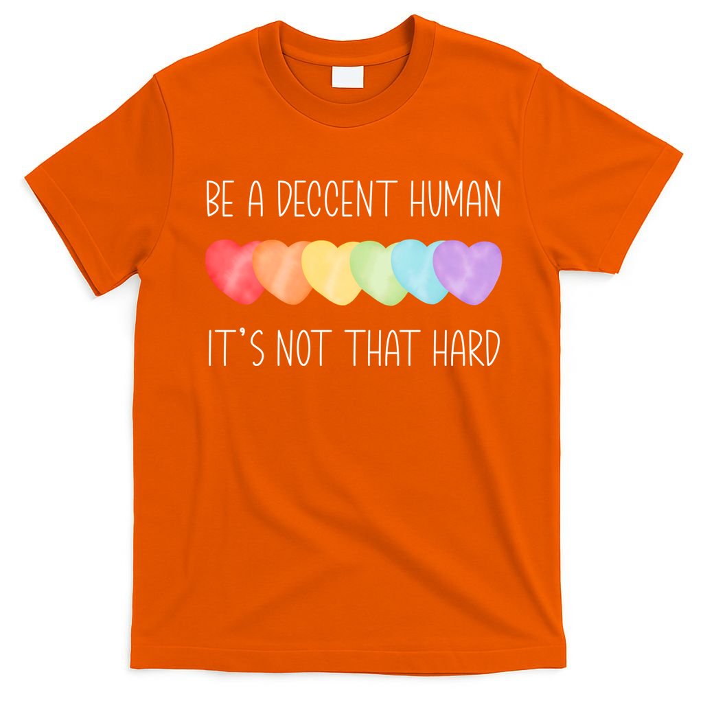 LGBT Heart Retro Be A Decent Human It's Not That Hard product image 3