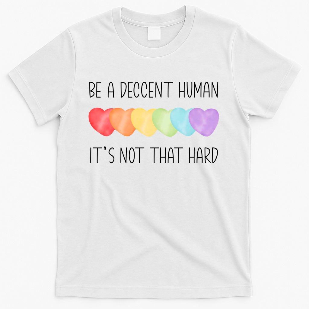 LGBT Heart Retro Be A Decent Human It's Not That Hard product image 6