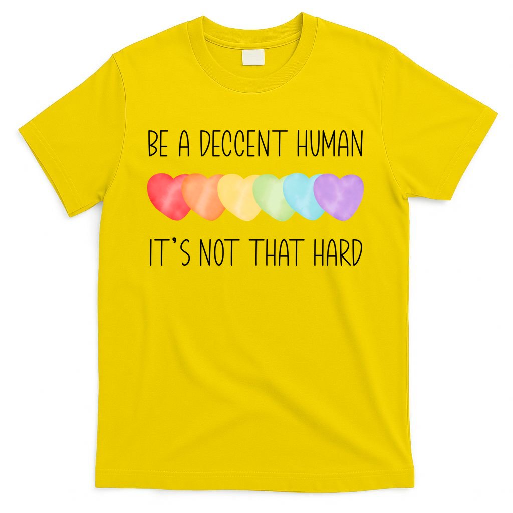 LGBT Heart Retro Be A Decent Human It's Not That Hard product image 2