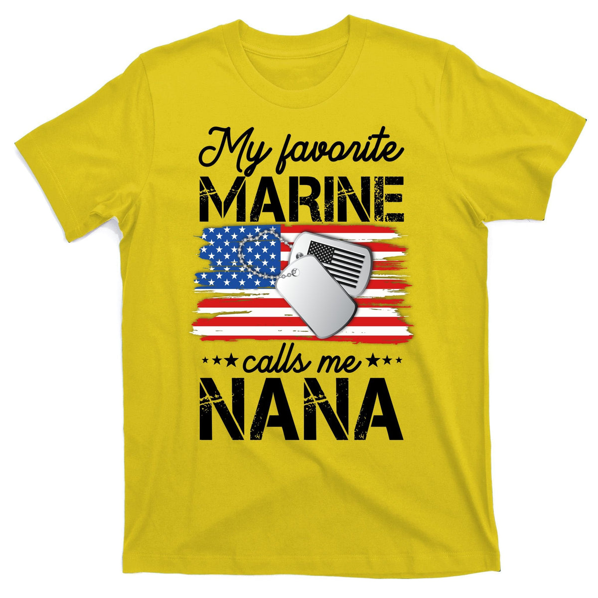 My Favorite Marine Calls Me Nana T-Shirt product image 3
