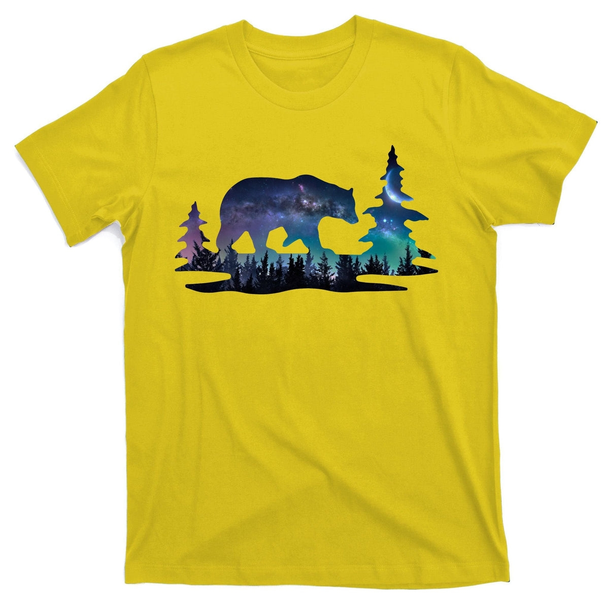 Night Sky Wilderness Bear T-Shirt product image 3
