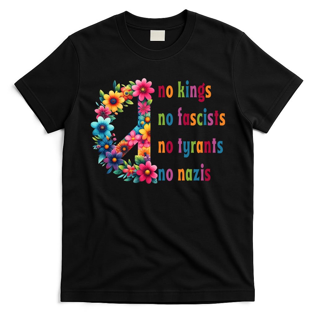 No Kings No Fascists No Tyrants No Nazis T-Shirt product image 4