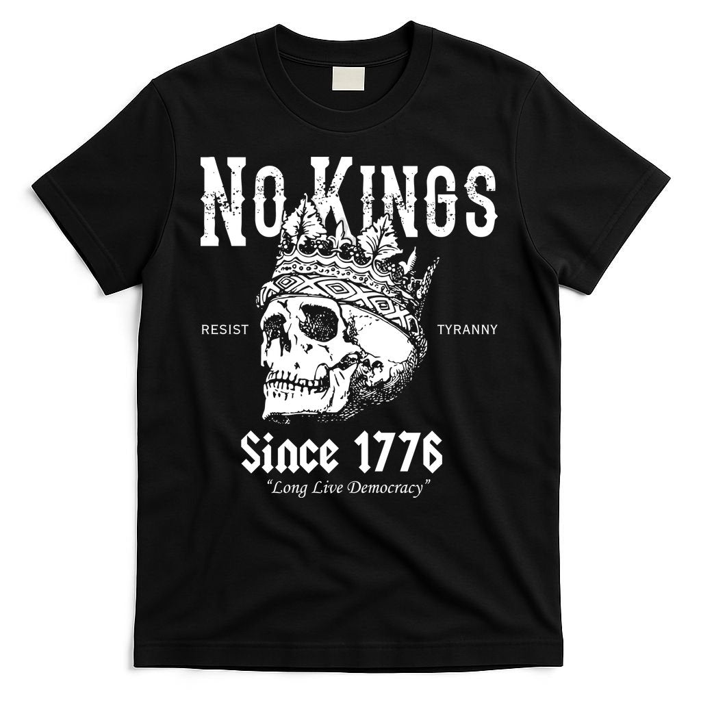 No Kings Since 1776 Skull Resist Long Live Democracy T-Shirt product image 4