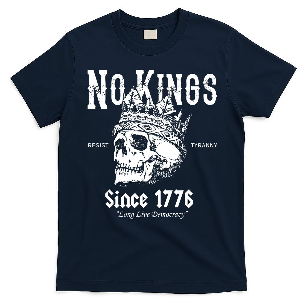 No Kings Since 1776 Skull Resist Long Live Democracy T-Shirt product image 1